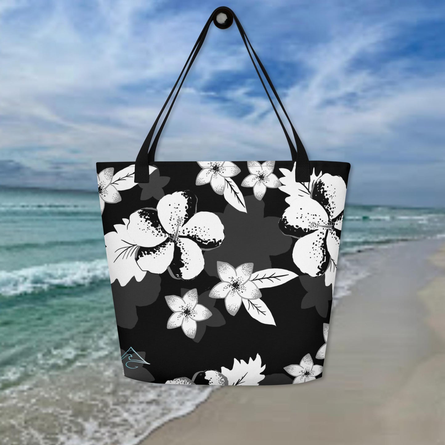 Hibiscus Night Beach Bag