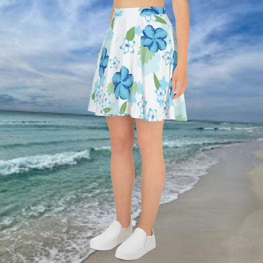 Hibiscus Breeze Blue Skirt