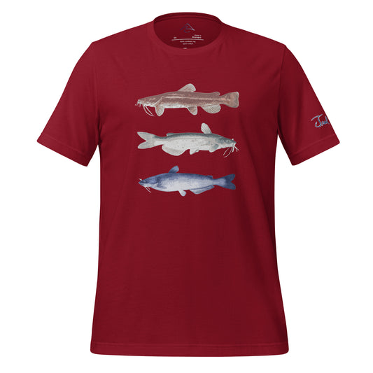 Front Red White and Bluecat T-Shirt