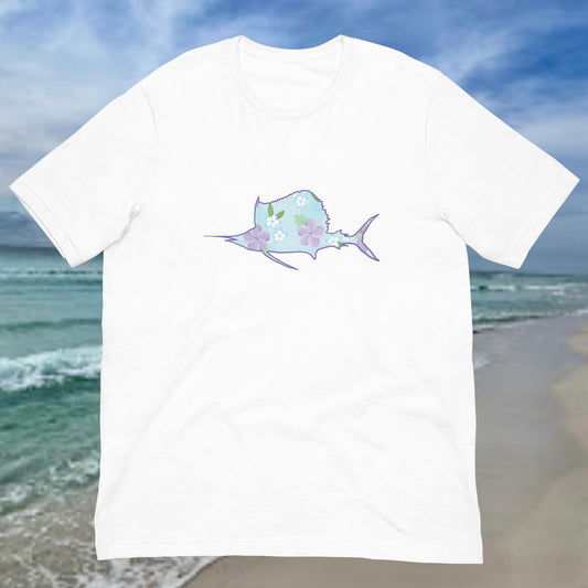 Hawaiian Florals Sailfish T-Shirt